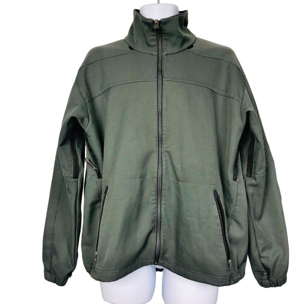 Columbia Mens Jacket Size L Gray Black Winter Outdoor Vertex